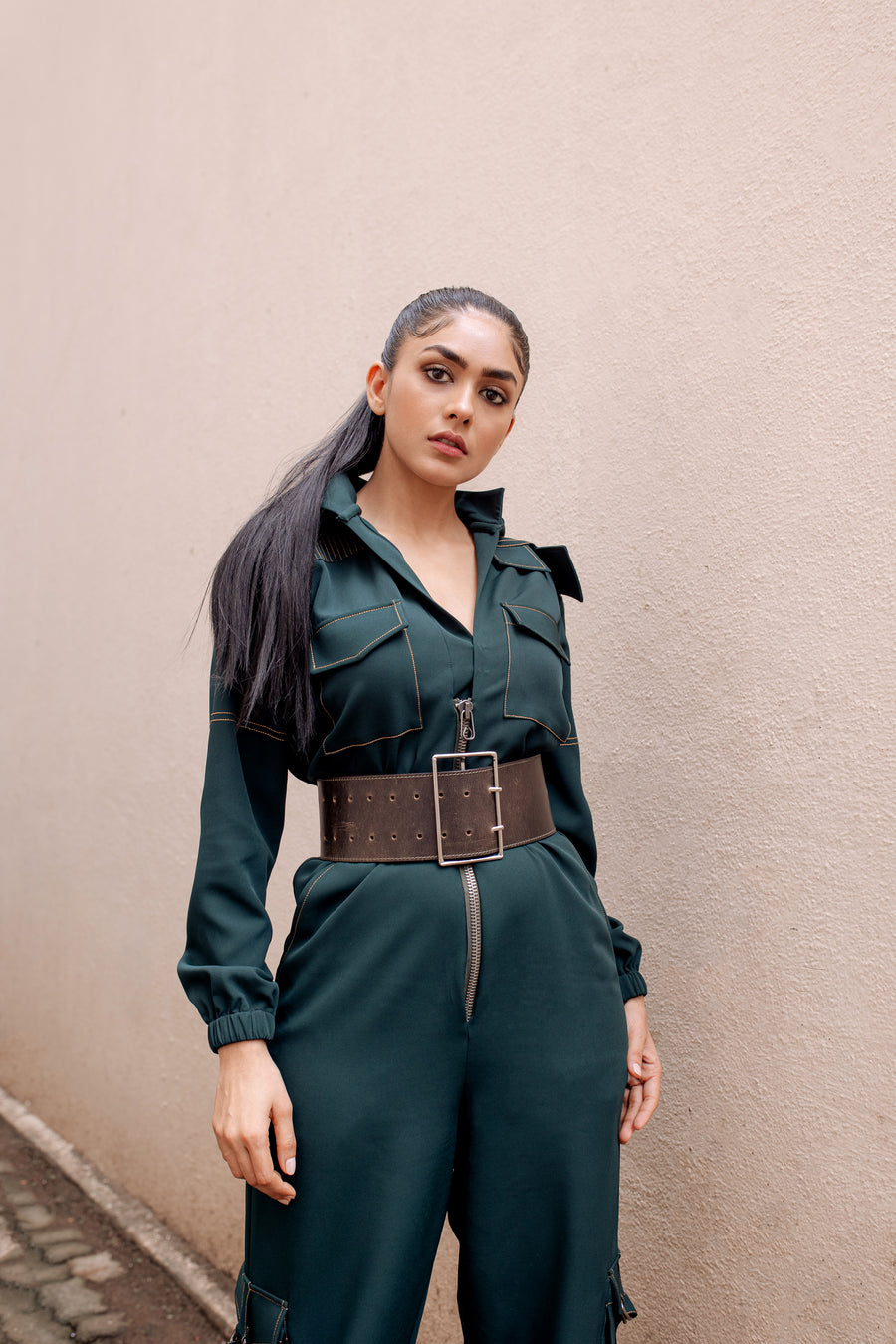 FOREST GREEN CARGO BOILER SUIT