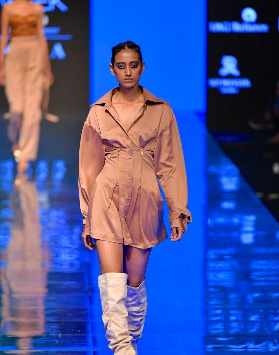 CAMEL SHIRT DRESS
